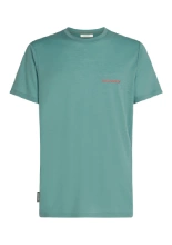 Koszulka termiczna z krótkim rękawem Icebreaker Merino 150 Tech Lite SS Tee IB Wordmark jasnoniebieska