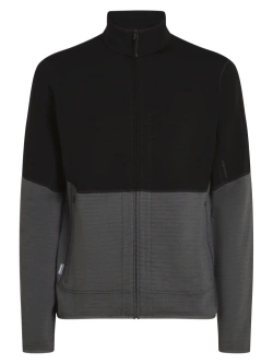 Kurtka termoaktywna Icebreaker Merino Blend 400 RealFleece Descender LS Zip czarno-szara