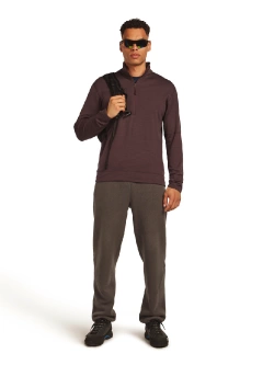 Bluza termoaktywna z zamkiem do połowy Icebreaker 360 RealFleece Elemental bordowa