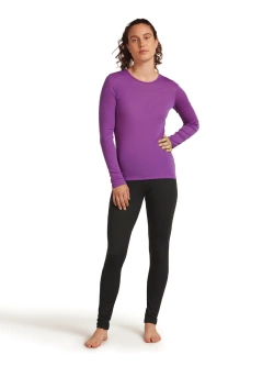 Legginsy termoaktywne damskie Icebreaker Merino 200 Oasis High Rise czarne