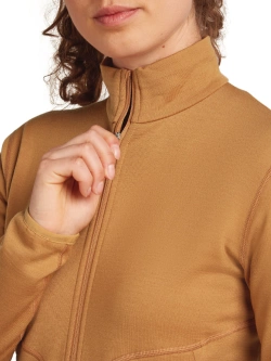 Bluza termoaktywna damska zapinana na zamek Icebreaker Merino 560 RealFleece Elemental jasnopomarańczowa