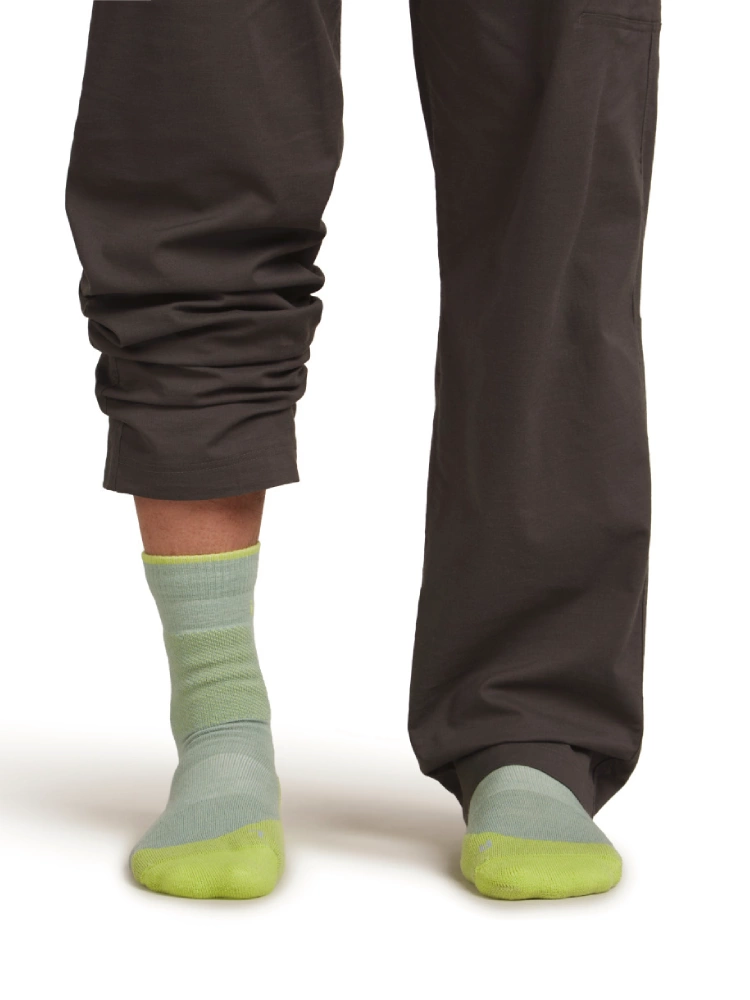 Skarpety termoaktywne Icebreaker Merino Hike+ Medium Crew zielono-żółte