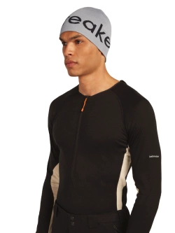 Czapka termoaktywna Icebreaker Beanie z wełny merino, szaro-czarna