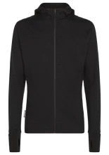 Bluza termoaktywna z kapturem Icebreaker Merino Blend 300 RealFleece Descender LS Zip Hoodie szara
