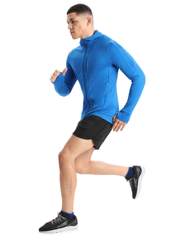 Bluza Icebreaker Quantum III LS Zip Hood niebieska