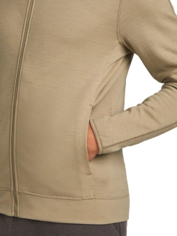 Bluza termoaktywna z zamkiem i kapturem Icebreaker 360 RealFleece Elemental beżowa