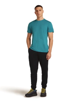 Spodnie termoaktywne Icebreaker Merino Blend 300 RealFleece™ Descender, czarne