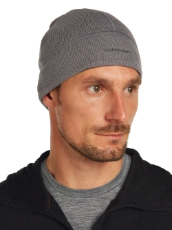 Czapka Icebreaker Merino 260 Waffle Knit Wander Reversible Beanie szaro-czarna