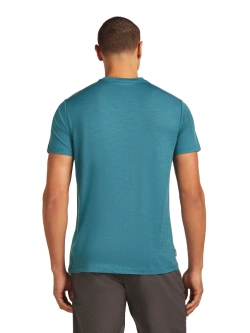 Koszulka termoaktywna z krótkim rękawem Icebreaker Merino 150 Tech Lite SS Tee In The Wild niebieska