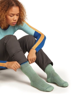 Skarpety termoaktywne damskie Icebreaker Merino Hike Medium Crew zielone