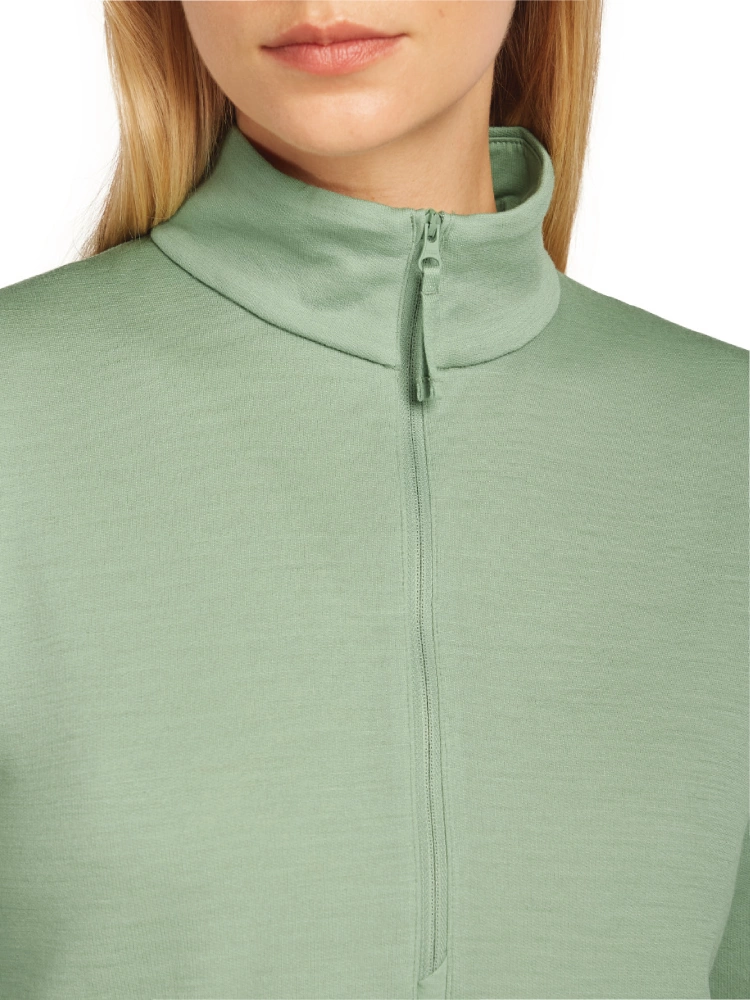Bluza termoaktywna damska z zamkiem do połowy Icebreaker 360 RealFleece Elemental jasnozielona