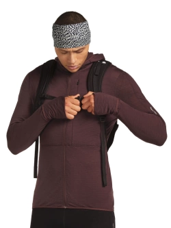 Opaska Icebreaker Merino 200 Oasis Headband Flock Forms AOP granatowo-biała