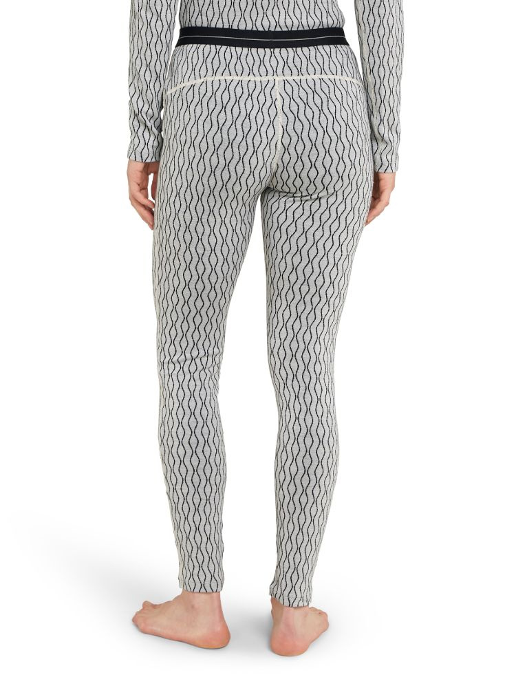 Legginsy termiczne damskie Icebreaker Merino 260 Vertex On-Piste biało-czarne