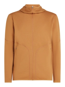 Bluza termoaktywna zapinana na zamek Icebreaker 560 Realfleece Elemental z kapturem jasnopomarańczowa