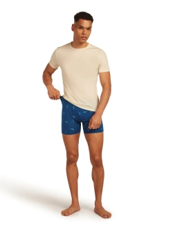 Bokserki termoaktywne Icebreaker Merino 150 Anatomica Boxers Snow Day granatowe