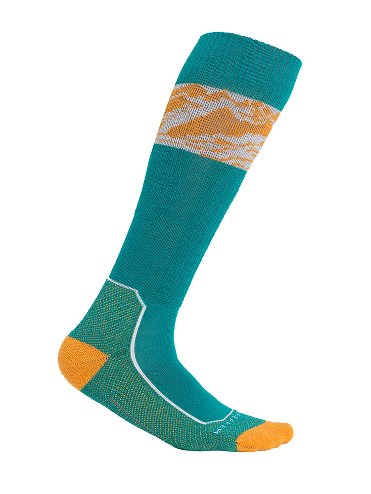 Skarpety narciarskie damskie Icebreaker Ski+ Light OTC Alps 3D zielone