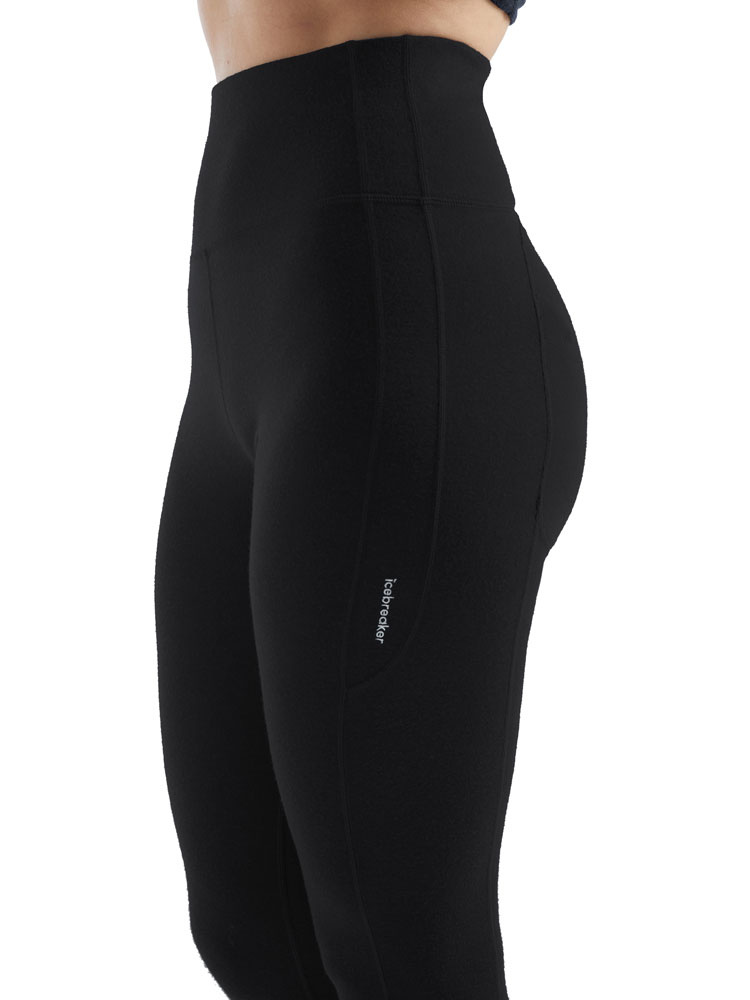 Legginsy damskie Icebreaker Fastray High Rise Tights czarne