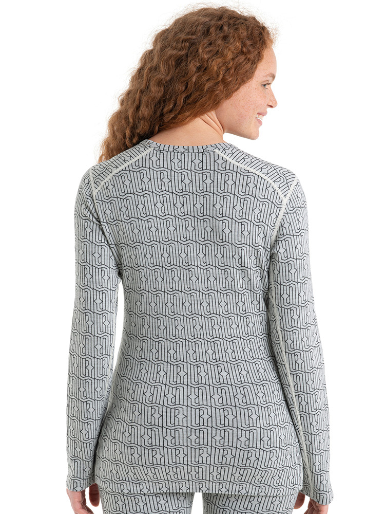 Koszulka damska Icebreaker Vertex Herenga biało-czarna