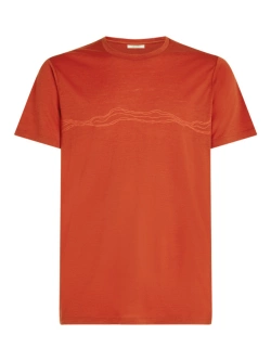 Koszulka termoaktywna z krótkim rękawem Icebreaker Merino 150 Tech Lite SS Tee Mountain Pulse czerwona