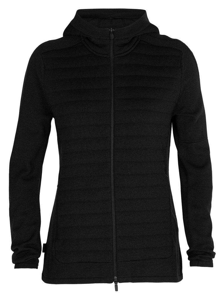 Bluza damska Icebreaker ZoneKnit LS Zip Hoodie czarna