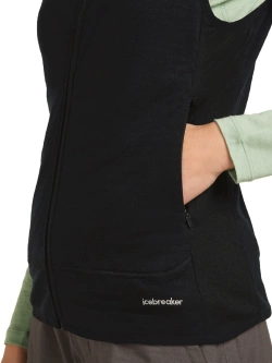 Kamizelka termoaktywna damska Icebreaker Merino Blend 300 RealFleece Descender Vest czarna