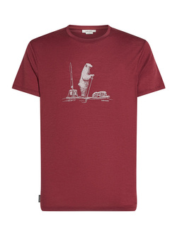 Koszulka Icebreaker Merino 150 Tech Lite SS Tee Polar Paddle bordowa