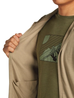 Bluza termoaktywna z zamkiem i kapturem Icebreaker 360 RealFleece Elemental beżowa