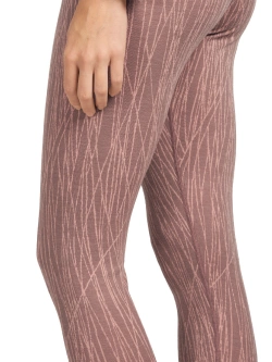Legginsy termoaktywne damskie Icebreaker Merino 260 Tech Vertex High Rise Delta Lines AOP różowe