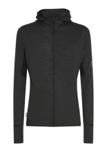 Bluza termoaktywna z kapturem Icebreaker Merino Blend 200 RealFleece Descender LS Zip Hoodie szara