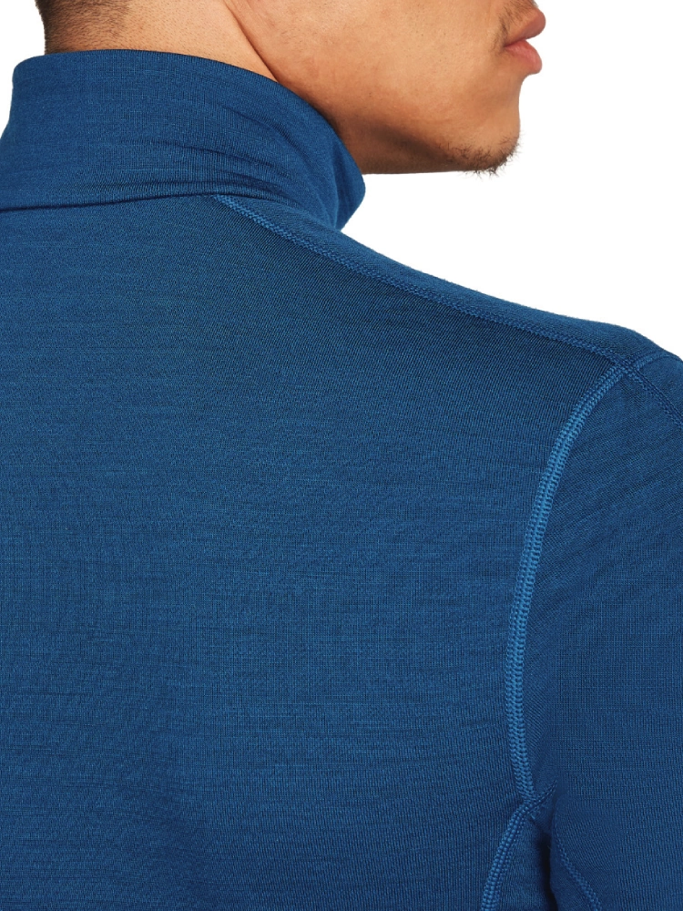 Kurtka termoaktywna Icebreaker Merino Blend 400 RealFleece Descender LS Zip ciemnoniebieska