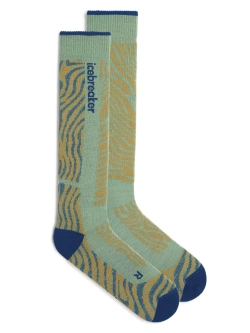 Skarpety Icebreaker Merino Blend Ski+ Light OTC Mountain Contour zielono-granatowe