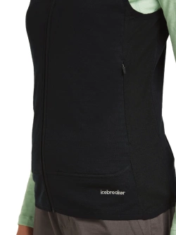 Kamizelka termoaktywna damska Icebreaker Merino Blend 300 RealFleece Descender Vest czarna