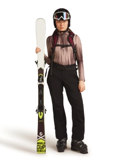 Koszulka termiczna damska z długim rękawem Icebreaker Merino 260 Tech Vertex LS Half Zip Peak z półzamkiem różowo-czarna