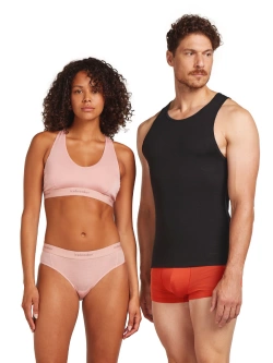 Bokserki termoaktywne Icebreaker Merino 125 Cool-Lite Anatomica Trunks czerwone