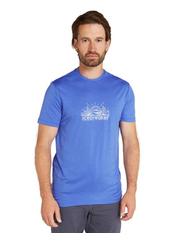 Koszulka termoaktywna Icebreaker 150 Tech Lite III SS Tee IB Grown Naturally niebieska