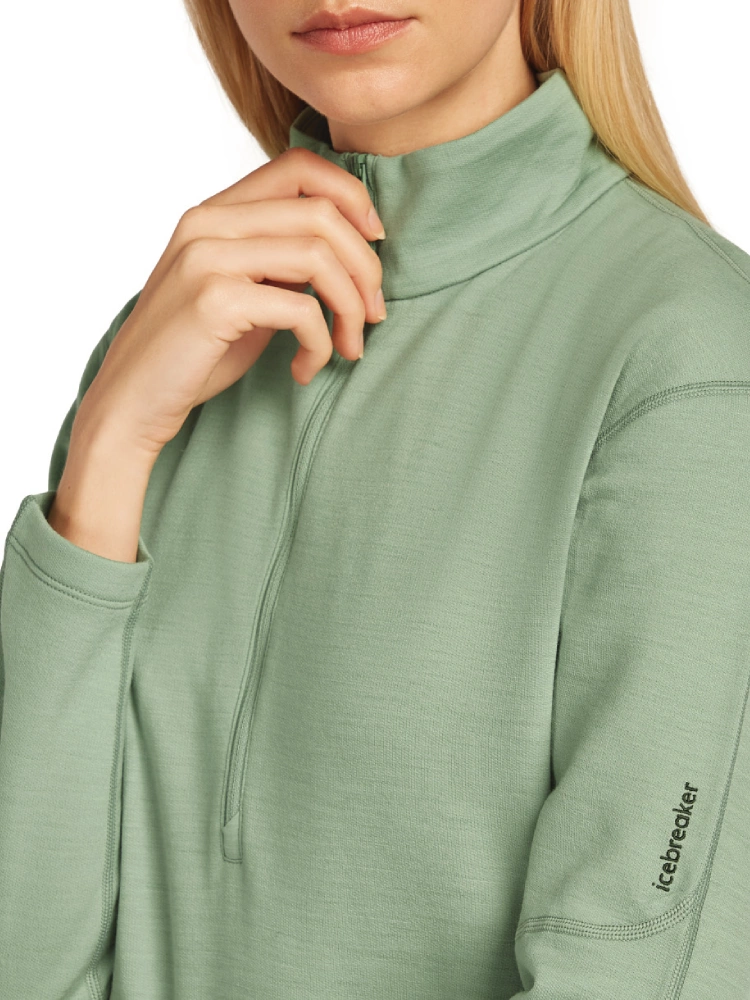 Bluza termoaktywna damska z zamkiem do połowy Icebreaker 360 RealFleece Elemental jasnozielona