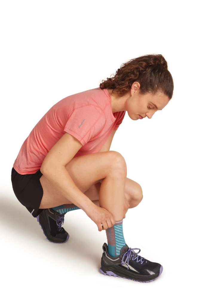 Skarpety damskie Icebreaker Merino Run+ Ultralight niebiesko-różowe