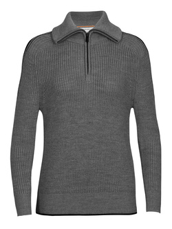 Sweter damski Icebreaker Lodge LS szaro-czarny