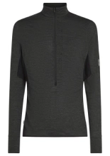 Bluza termoaktywna z zamkiem 1/2 Icebreaker Merino Blend 200 RealFleece Descender LS Half Zip ciemnoszara