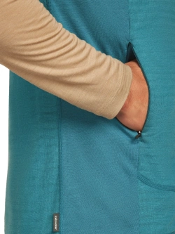 Kamizelka termoaktywna Icebreaker Merino Blend 300 RealFleece Descender Vest niebieska