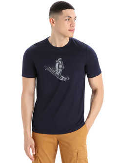 Koszulka Icebreaker Tech Lite II SS Tee Skiing Yeti granat