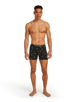 Bokserki termoaktywne Icebreaker Merino 150 Anatomica Boxers Snow Day czarno-żółte
