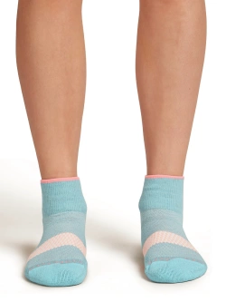 Skarpety termoaktywne damskie Icebreaker Multisport Light Mini niebiesko-różowe