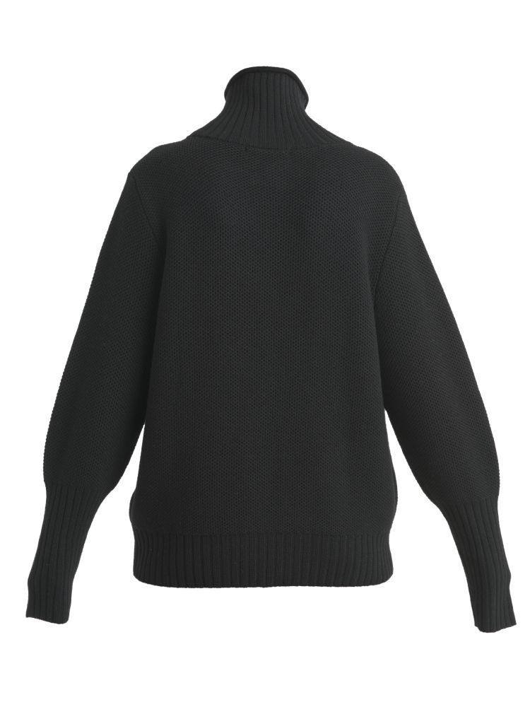 Sweter termoaktywny damski Icebreaker Seevista Funnel Neck czarny
