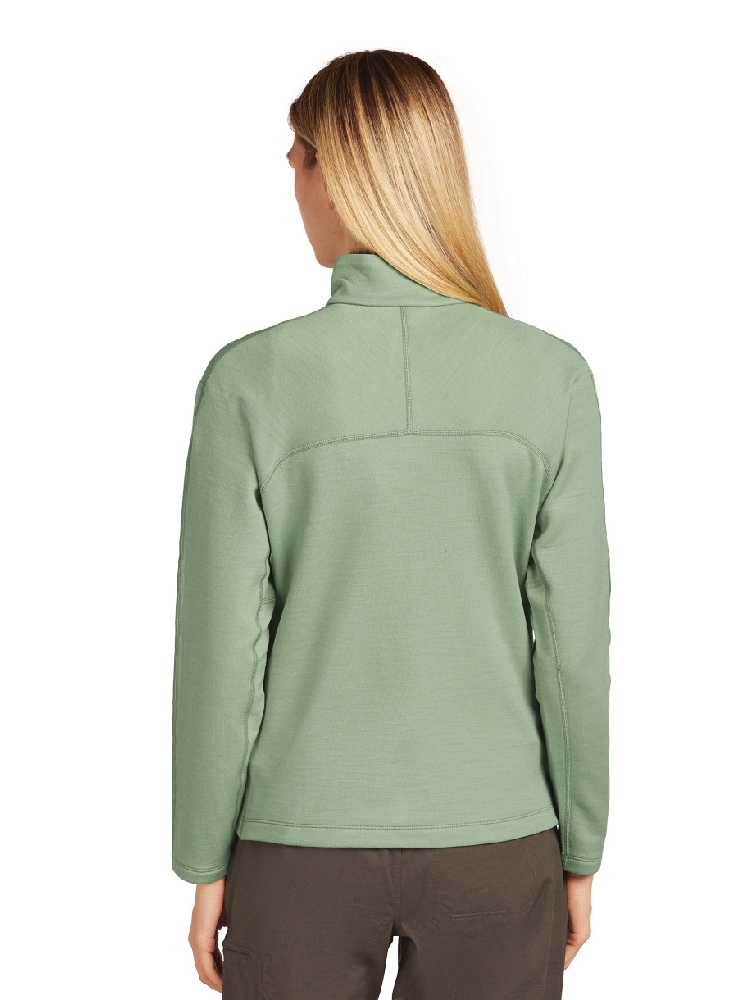 Bluza termoaktywna damska z zamkiem do połowy Icebreaker 360 RealFleece Elemental jasnozielona