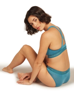 Majtki hipster damskie Icebreaker Merino 125 Cool-Lite™ Sprite Hipster niebieskie