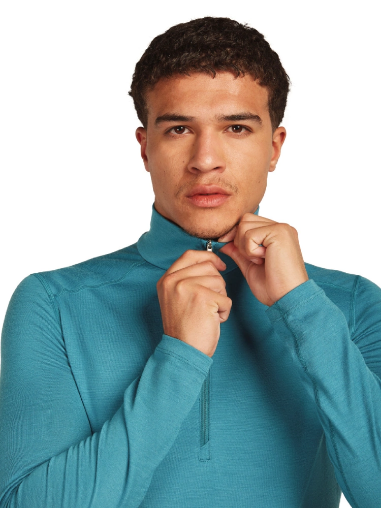 Koszulka termiczna z zamkiem do połowy Icebreaker 200 Oasis niebieska