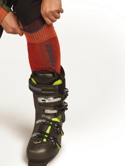 Skarpety Icebreaker Merino Blend Ski+ Light OTC Mountain Contour czerwono-granatowe