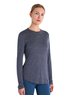 Koszulka termoaktywna damska z długim rękawem Icebreaker 125 Cool-Lite Sphere III LS Tee granatowa