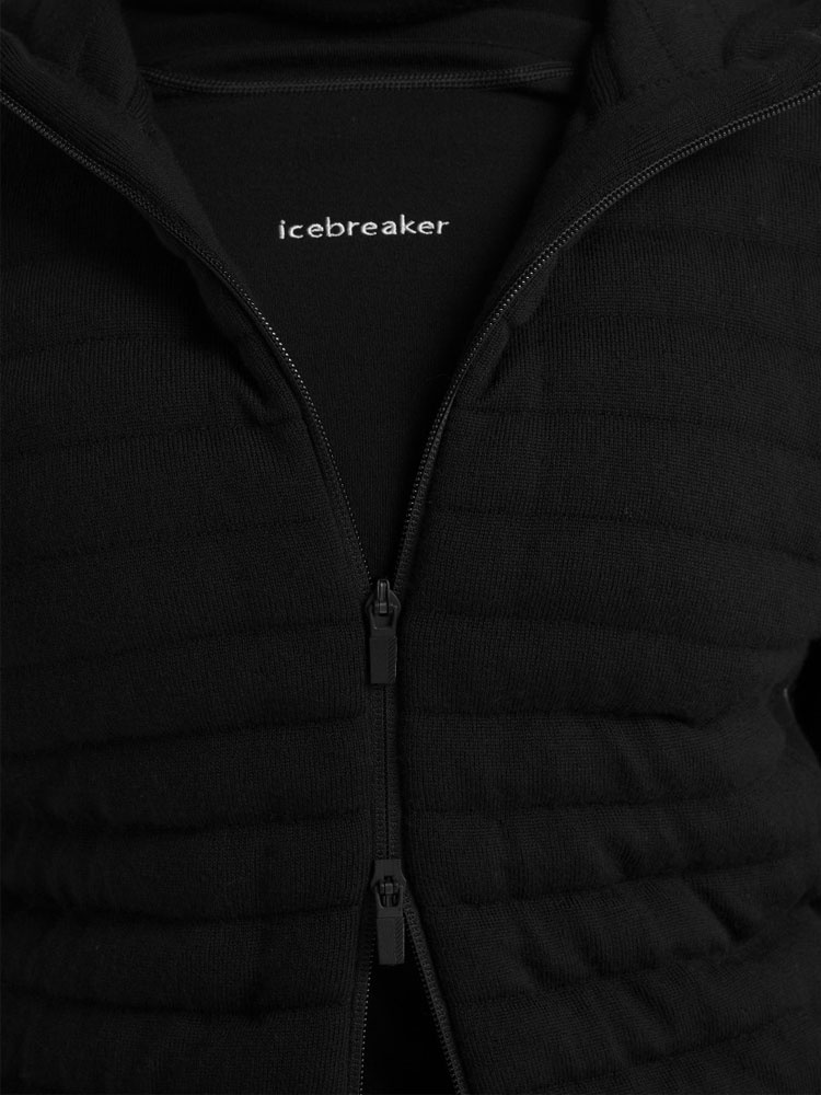 Bluza damska Icebreaker ZoneKnit LS Zip Hoodie czarna